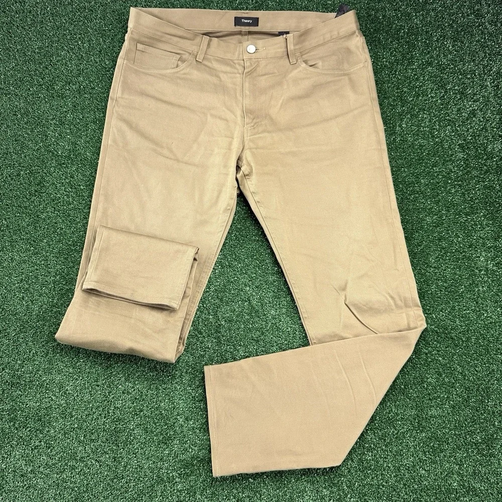 Theory Men's Denim Straight Slim Jeans Size 36x32 Brown